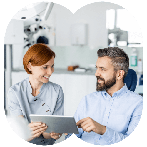 dentist with patient